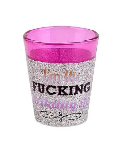 Cheap ???? F'in ???? Birthday Girl Bling Shot Glass 2 oz. ????