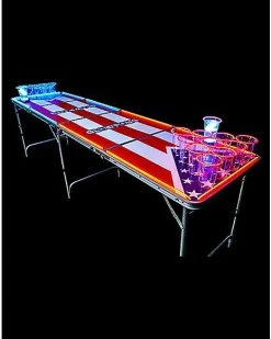 New ???? Glowing Americana Beer Pong Table - 8 Ft ???? -Corona-shop 03029485 c