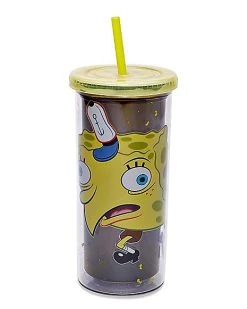Brand new ???? Meme SpongeBob SquarePants Cup With Straw 20 oz. - Nickelodeon ❤️