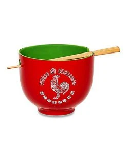 New ???? Boxed Sriracha Noodle Bowl and Chopsticks Set ????