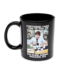 Budget ???? Stupid Boring Amazing Job Jim Coffee Mug 20 oz. - The Office ????