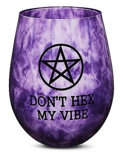 Top 10 ???? Don't Hex My Vibe Stemless Wine Glass - 22 oz. ⭐