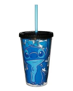 Hot Sale ❤️ Aloha Stitch Cold Cup with Straw and Cubes 16 oz. - Disney ???? -Corona-shop 03625803 b