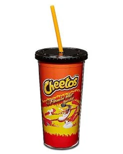 Promo ???? Crunchy Flamin' Hot Cheetos Cup with Straw - 18 oz. ⌛