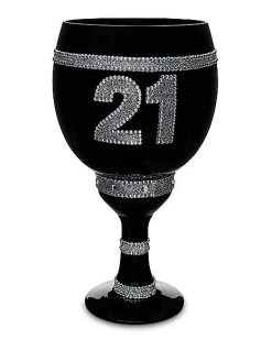 Cheap ???? 21st ???? Birthday Chalice Goblet - 40 oz. ????