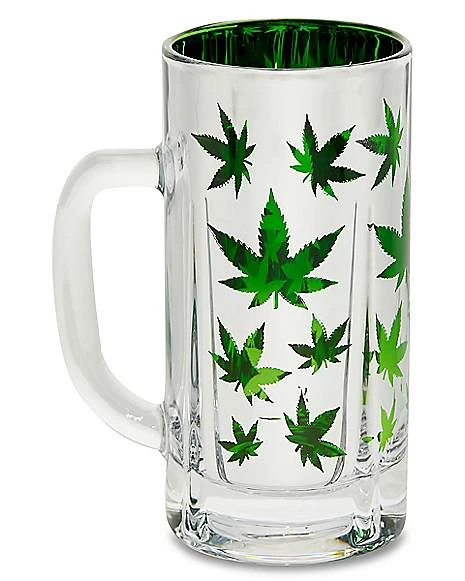Best Pirce ???? Tall Weed Leaf Beer Mug - 18 oz. ❤️ 3 Best Pirce ???? Tall Weed Leaf Beer Mug - 18 oz. ❤️ - Image 3
