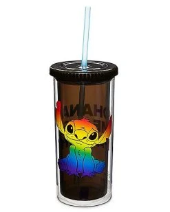 New ???? Ohana Means Family Stitch Pride Cup with Straw 20 oz. - Lilo & Stitch ????