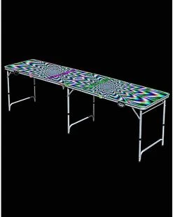 New ???? Glowing Psychedelic Beer Pong Table - 8 ft. ????