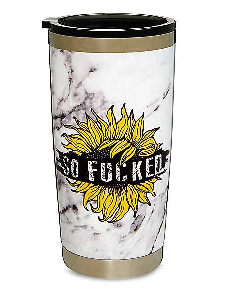 Cheap ???? So Fucked Sunflower Travel Mug - 16 oz. ???? 1 Cheap ???? So Fucked Sunflower Travel Mug - 16 oz. ????