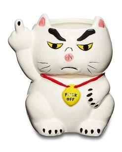 Best deal ✨ Angry Lucky Cat Molded Coffee Mug - 20 oz. ????