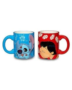 Best Sale ❤️ Sculpted Lilo & Stitch Coffee Mugs 2 Pack - 20 oz ????