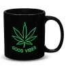 Budget ⭐ Good Vibes Weed Leaf Black Light Coffee Mug - 20 oz. ????