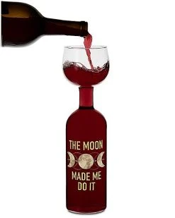 Promo ???? The Moon Made Me Do It Wine Bottle Glass - 30 oz. ⌛