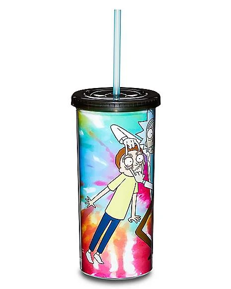 Budget ???? Tie Dye Rick and Morty Cup with Straw - 20 oz,. ???? 2 Budget ???? Tie Dye Rick and Morty Cup with Straw - 20 oz,. ???? - Image 2