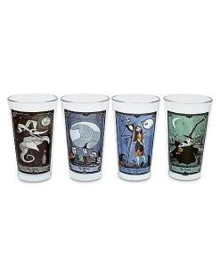 Promo ???? Tarot The Nightmare Before ???? Christmas Pint Glasses 4 Pack - 16 oz. ????