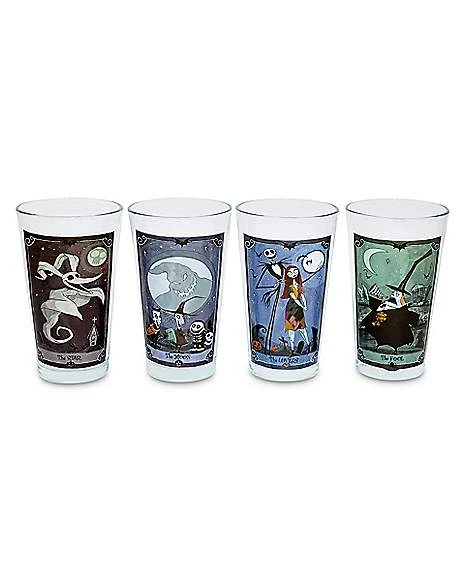 Promo ???? Tarot The Nightmare Before ???? Christmas Pint Glasses 4 Pack - 16 oz. ???? 1 Promo ???? Tarot The Nightmare Before ???? Christmas Pint Glasses 4 Pack - 16 oz. ????