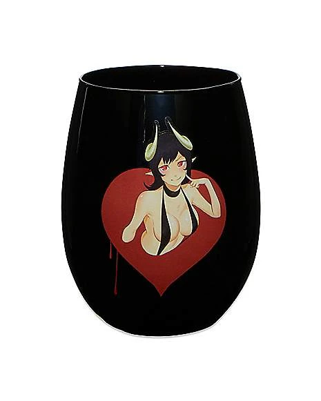Hot Sale ⭐ Heart Succubus Stemless Wine Glass - 20 oz. ???? 1 Hot Sale ⭐ Heart Succubus Stemless Wine Glass - 20 oz. ????