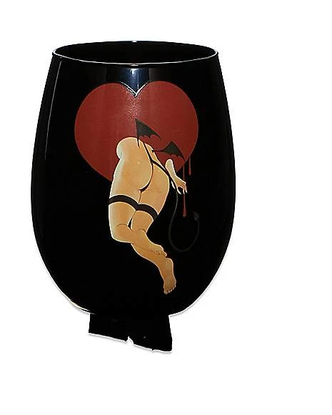 Hot Sale ⭐ Heart Succubus Stemless Wine Glass - 20 oz. ???? 2 Hot Sale ⭐ Heart Succubus Stemless Wine Glass - 20 oz. ???? - Image 2