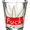 Promo ???? Fuck Weed Leaf Shot Glass - 1.5 oz. ????