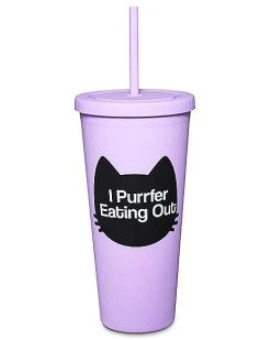Best Pirce ???? Purrfer Eating Out Cup with Straw - 24 oz. ⭐