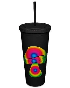Deals ???? Rainbow Mushroom Cup with Straw - 24 oz. ????