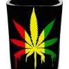 Promo ✔️ Red Yellow and Green Weed Leaf Shot Glass - 2 oz. ✨