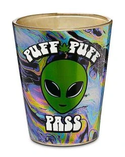 Discount ???? Puff Puff Pass Alien Shot Glass - 2 oz. ????