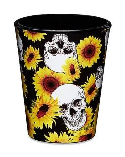 Outlet ???? Sunflower Skull Shot Glass - 2 oz. ????