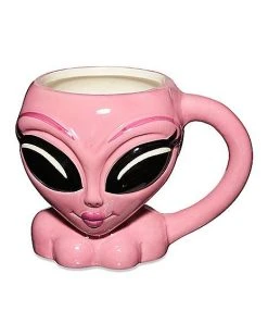 Cheapest ???? Pink Female Alien Molded Coffee Mug - 16 oz. ????