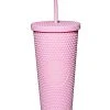 Outlet ???? Pink Buddha Textured Cup with Straw - 24 oz. ????