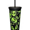 Coupon ???? Alien Face Cup with Straw - 24 oz. ????