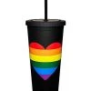 Top 10 ???? Heart Rainbow Pride Cup with Straw - 24 oz. ????