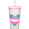 Promo ❤️ Transgender Pride Cup with Straw - 24 oz. ????