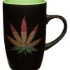 Cheap ✔️ Glitter Weed Leaf Coffee Mug - 18 oz. ????