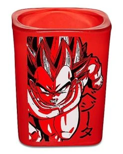 Promo ❤️ Red Vegeta Square Shot Glass 2 oz. - Dragon Ball Z ✨