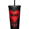 Wholesale ???? Dead Drip Heart Cup with Straw - 20 oz. ????