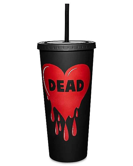 Wholesale ???? Dead Drip Heart Cup with Straw - 20 oz. ???? 1 Wholesale ???? Dead Drip Heart Cup with Straw - 20 oz. ????