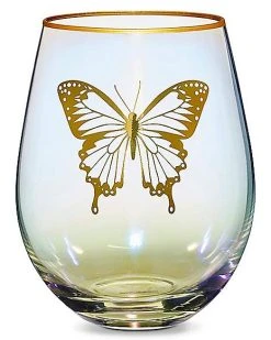 Buy ???? Butterfly Stemless Wine Glass ????