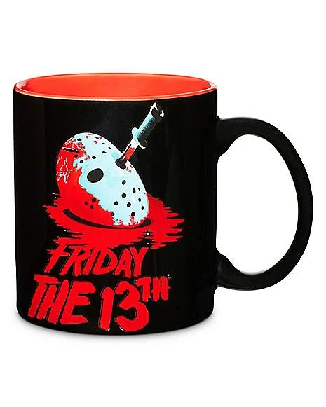 Cheap ???? Jason Voorhees Mask and Machete Coffee Mug 20 oz. - Friday the 13th ✔️ 1 Cheap ???? Jason Voorhees Mask and Machete Coffee Mug 20 oz. - Friday the 13th ✔️