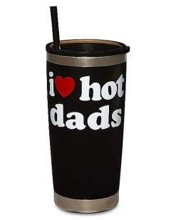 Flash Sale ???? I Heart Hot Dads Tumbler with Straw 16 oz. - Danny Duncan ❤️