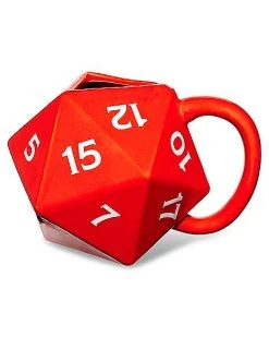 Outlet ???? Dungeons & Dragons 12-Sided Dice Molded Coffee Mug - 15 oz. ????